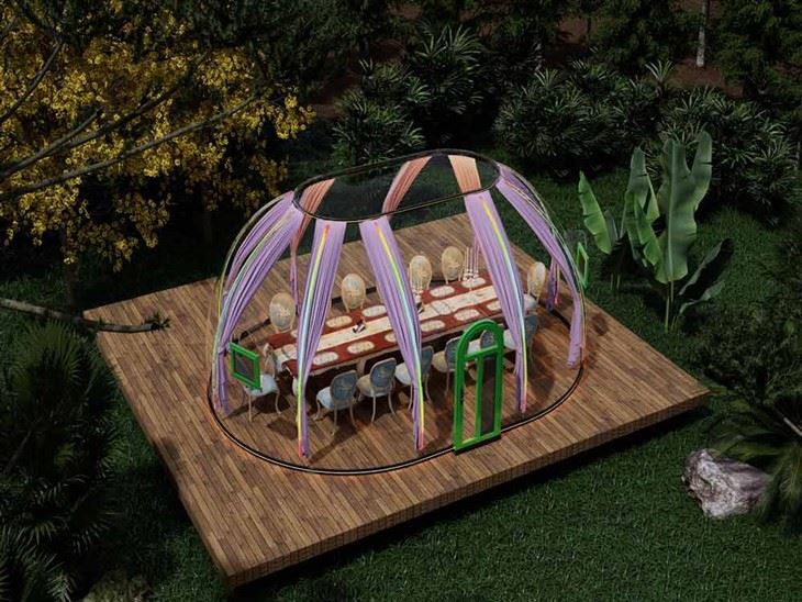 EllipseTransparent Aluminum Bubble Dome Tent For Event Venue