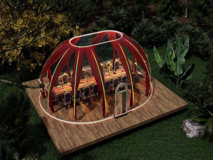 EllipseTransparent Aluminum Bubble Dome Tent For Event Venue